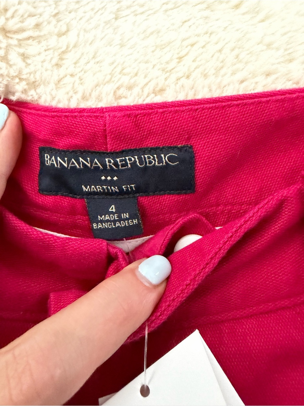 Banana Republic Raspberry Red Cuffed Bermuda Shorts - Picture 2 of 11